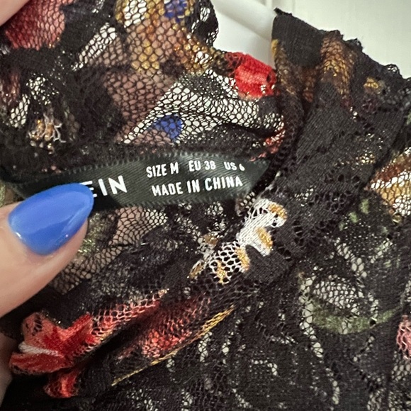 SHEIN floral mesh top - Picture 6 of 6